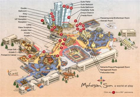 mohegan sun property map